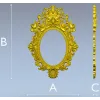 Baroque Oval Frame 3D STL Model for CNC Milling