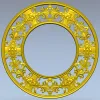 Круглая ажурная рамка акант - stl модель для ЧПУ