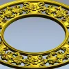 Круглая ажурная рамка акант - stl модель для ЧПУ