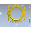 Круглая резная рамка STL с барочным орнаментом