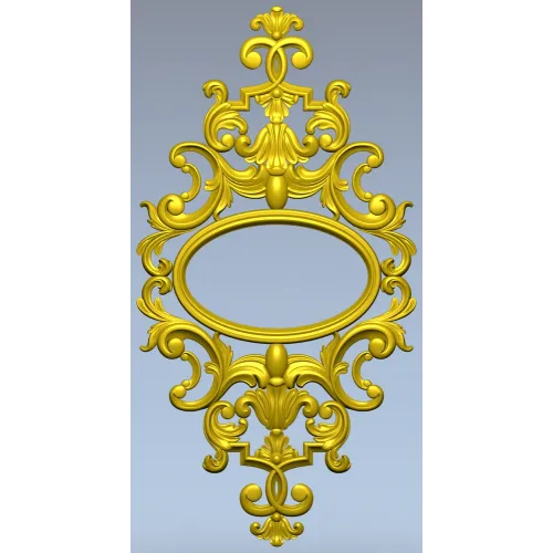Baroque Oval Cartouche STL
