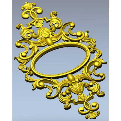 Baroque Oval Cartouche STL