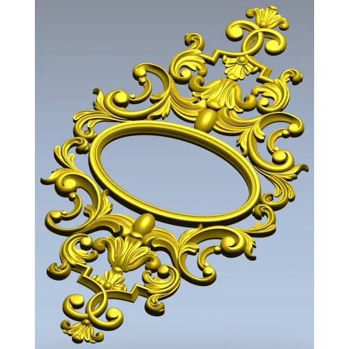 Baroque Oval Cartouche STL