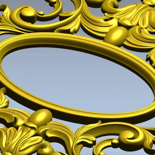 Baroque Oval Cartouche STL