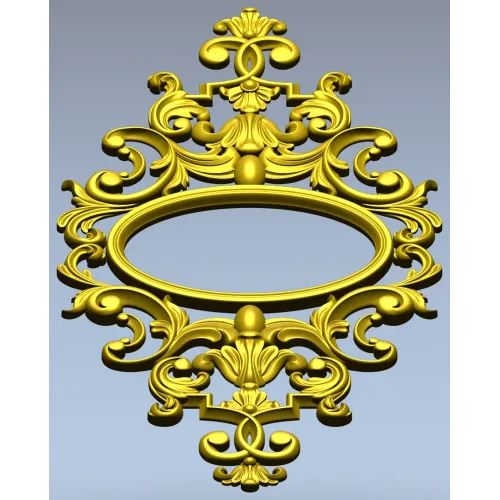 Baroque Oval Cartouche STL