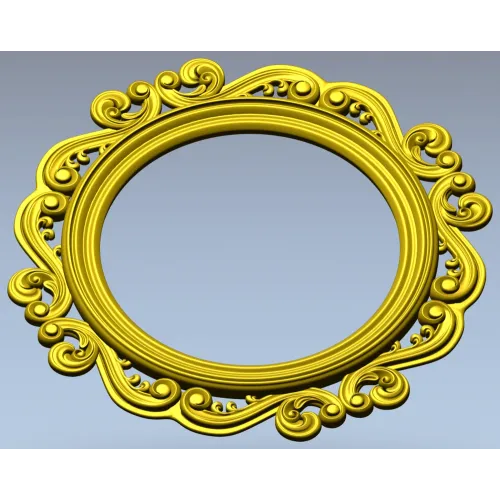 Викторианская круглая резная рамка - 3D модель STL для ЧПУ