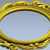 Викторианская круглая резная рамка - 3D модель STL для ЧПУ