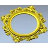 Рокайльная круглая рамка - 3D модель STL для ЧПУ
