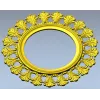 Acanthus Sunburst Round Frame STL 3D Model for CNC