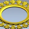 Acanthus Sunburst Round Frame STL 3D Model for CNC