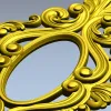Овальная рокайльная рамка - stl модель для ЧПУ