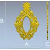 Овальная рокайльная рамка - stl модель для ЧПУ