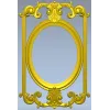 Rococo Oval Decorative Frame STL for CNC