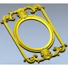Rococo Oval Decorative Frame STL for CNC