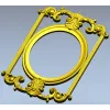 Rococo Oval Decorative Frame STL for CNC