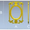 Rococo Oval Decorative Frame STL for CNC