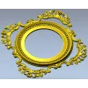 Baroque Round-in-Square Frame STL for CNC