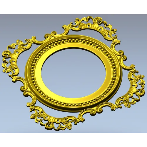 Baroque Round-in-Square Frame STL for CNC