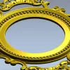 Baroque Round-in-Square Frame STL for CNC
