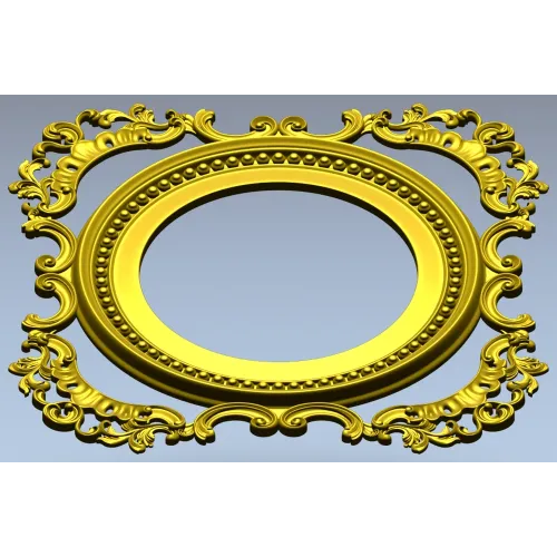 Baroque Round-in-Square Frame STL for CNC