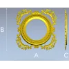 Baroque Round-in-Square Frame STL for CNC