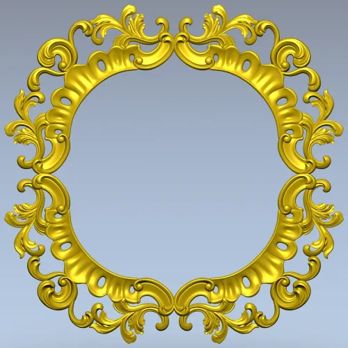 Aurelia Baroque Frame STL 3D model for CNC