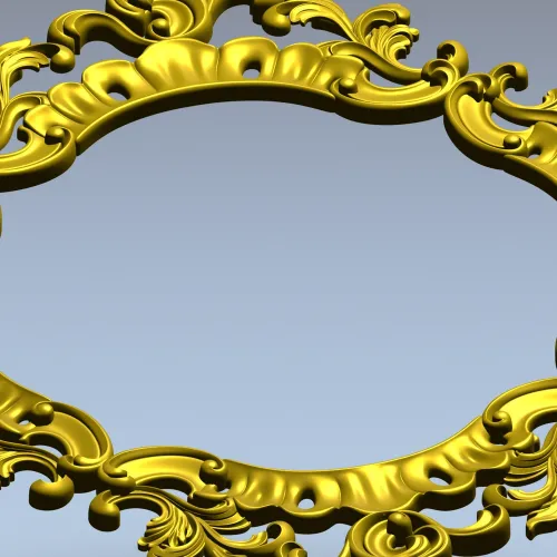 Aurelia Baroque Frame STL 3D model for CNC