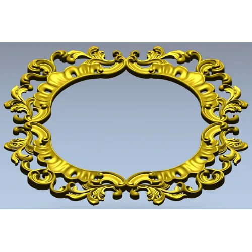 Aurelia Baroque Frame STL 3D model for CNC