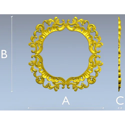 Aurelia Baroque Frame STL 3D model for CNC