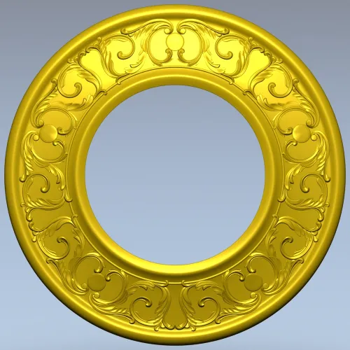 Ornate Round Frame STL for CNC