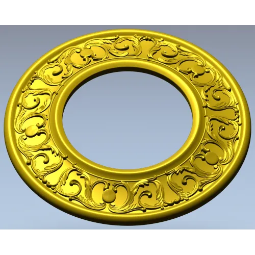 Ornate Round Frame STL for CNC