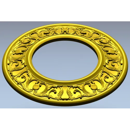 Ornate Round Frame STL for CNC