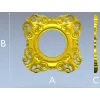 Барочная декоративная рамка с круглым окошком - STL модель для ЧПУ