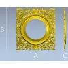 Барочная рамка с круглым проёмом - stl модель для ЧПУ