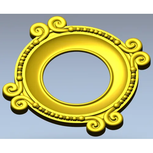 Ornate Round Frame STL for CNC
