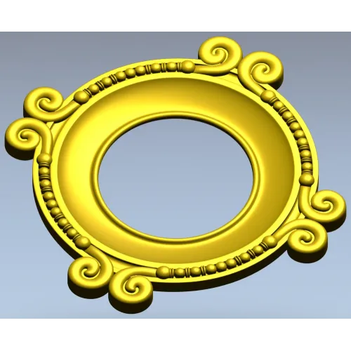 Ornate Round Frame STL for CNC