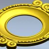 Ornate Round Frame STL for CNC