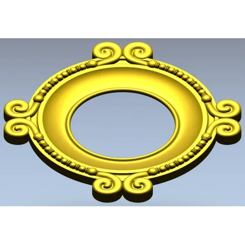 Ornate Round Frame STL for CNC