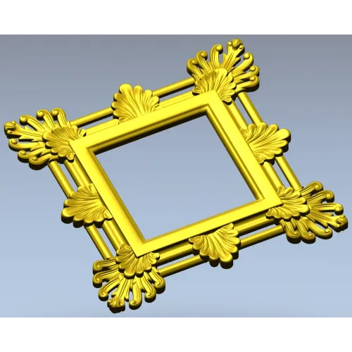 Ornate Acanthus Square Frame - STL 3D Model for CNC