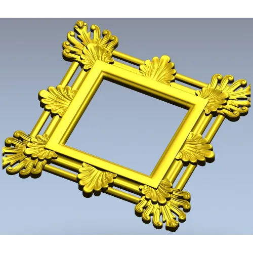Ornate Acanthus Square Frame - STL 3D Model for CNC