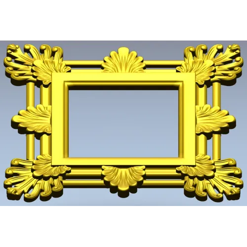 Ornate Acanthus Square Frame - STL 3D Model for CNC