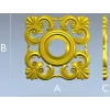 Рокайльная квадратная рамка-розетка STL для ЧПУ