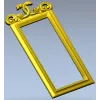 Ornamental Rectangular Frame STL - 3D model for CNC milling