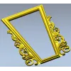 Декоративная трапециевидная рамка с акантовыми накладками - STL для ЧПУ