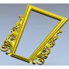 Декоративная трапециевидная рамка с акантовыми накладками - STL для ЧПУ