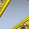 Декоративная трапециевидная рамка с акантовыми накладками - STL для ЧПУ