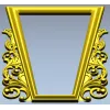 Декоративная трапециевидная рамка с акантовыми накладками - STL для ЧПУ