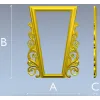 Декоративная трапециевидная рамка с акантовыми накладками - STL для ЧПУ