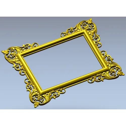 Baroque Corner Frame STL - 3D Model for CNC Router