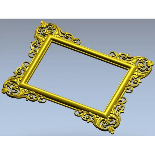 Baroque Corner Frame STL - 3D Model for CNC Router